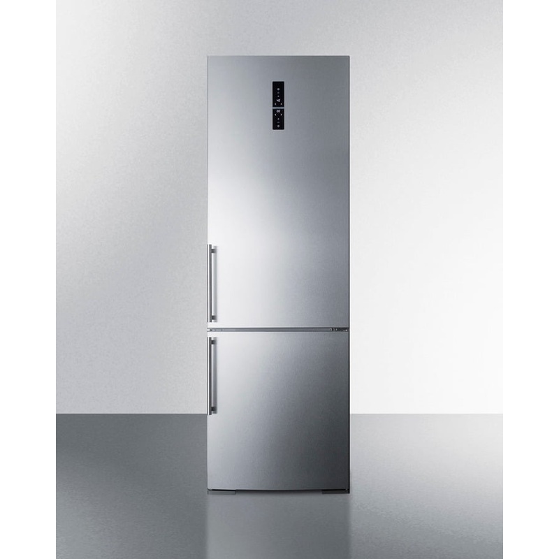 Summit FFBF249SSBIIM 24" Wide Built-In Bottom Freezer Refrigerator With Icemaker