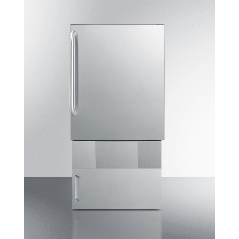 Summit BIM24OSBASE32 12 Lb. Drain-Free Outdoor Icemaker, Ada Compliant