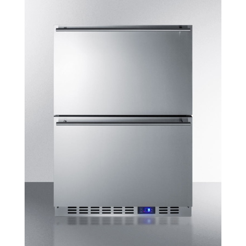 Summit CL2F249 24" Wide Built-In 2-Drawer All-Freezer
