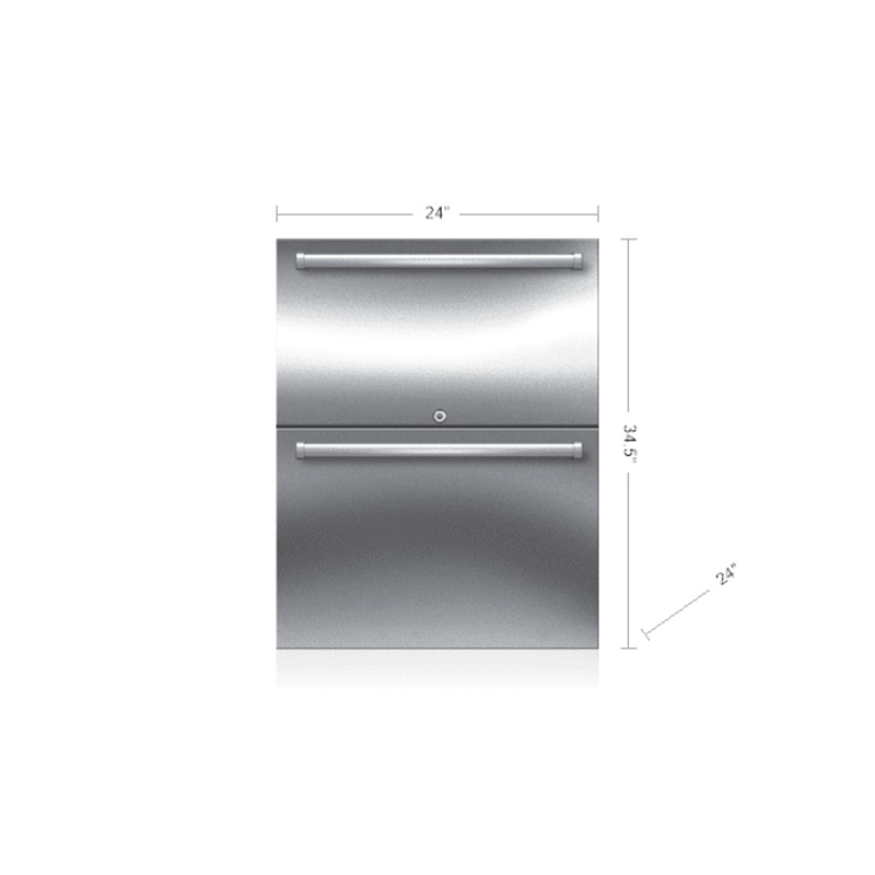 Sub-Zero ID24RO 24" Designer Outdoor Refrigerator Drawers - Panel Ready