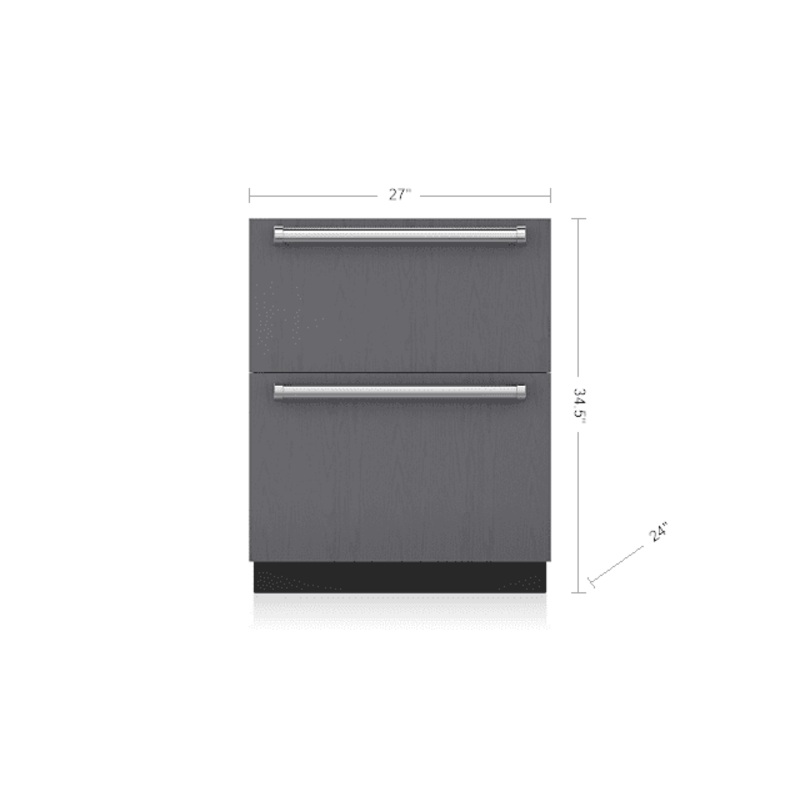 Sub-Zero ID27R 27" Designer Refrigerator Drawers - Panel Ready