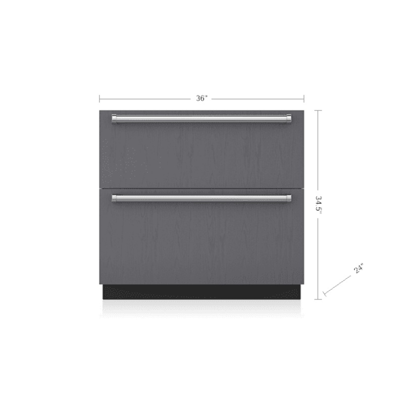 Sub-Zero ID36CI 36" Designer Refrigerator/Freezer Drawers With Ice Maker - Panel Ready