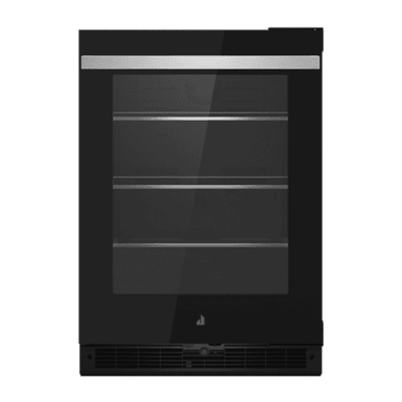 Jennair JUGFR242HM 24" Noir Under Counter Glass Door Refrigerator, Right Swing