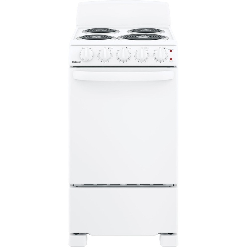 Hotpoint RAS200DMWW Hotpoint 20" Electric Free-Standing Front-Control Electric Range