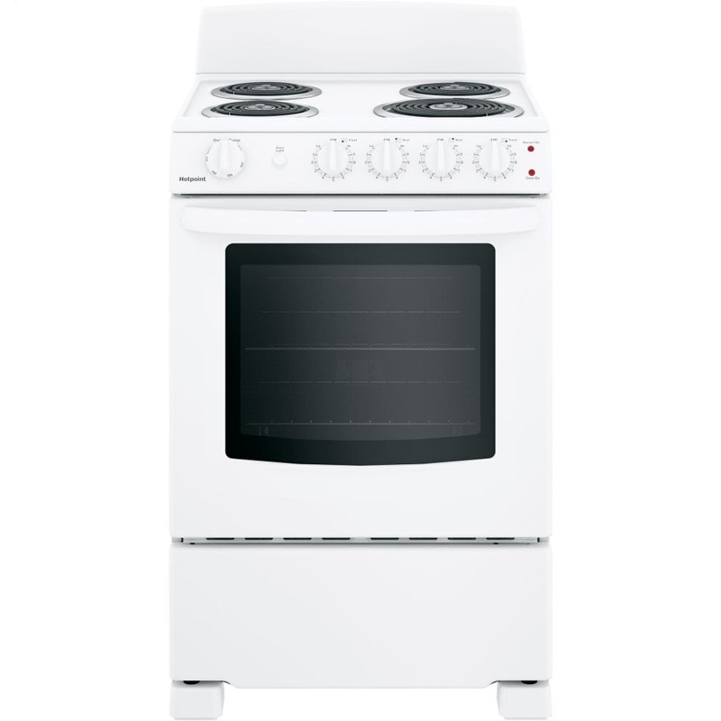 Hotpoint RAS240DMWW Hotpoint 24" Electric Free-Standing Front-Control Range