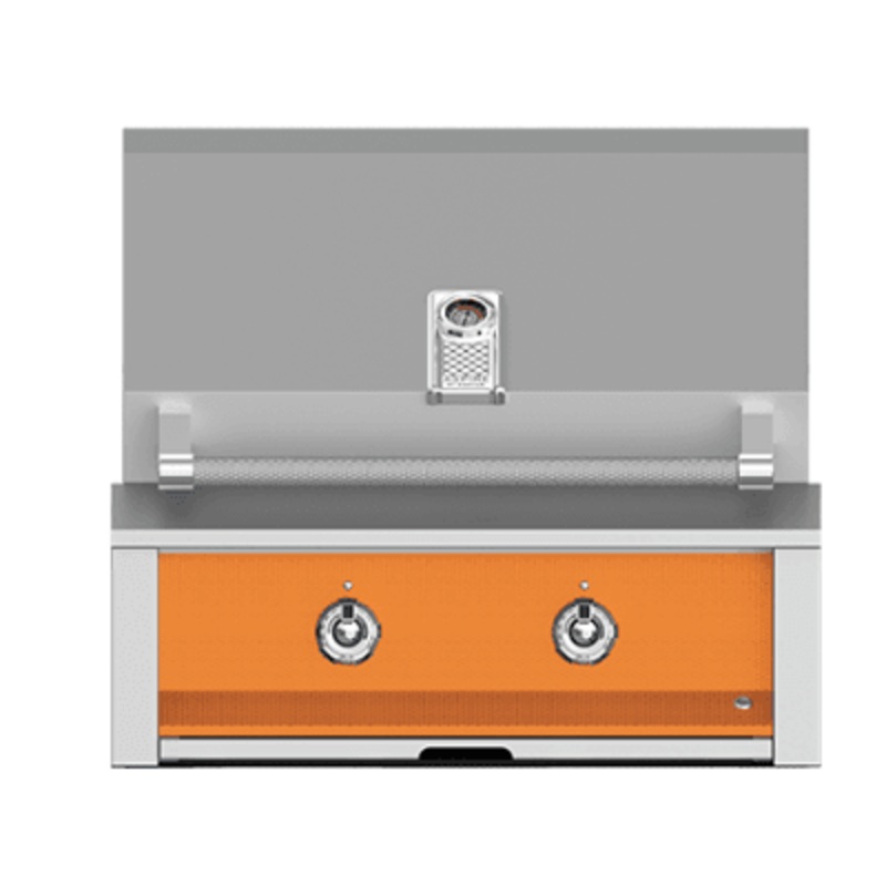 Hestan EAB30NGOR Aspire Series - 30" Natural Gas Built In Grill W/ U-Burners - Citra / Orange