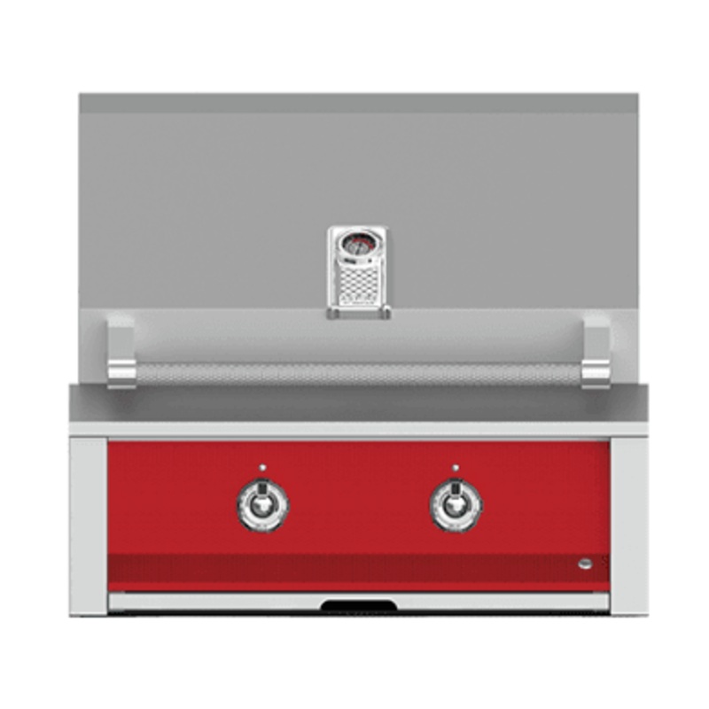 Hestan EAB30NGRD Aspire Series - 30" Natural Gas Built In Grill W/ U-Burners - Matador / Red