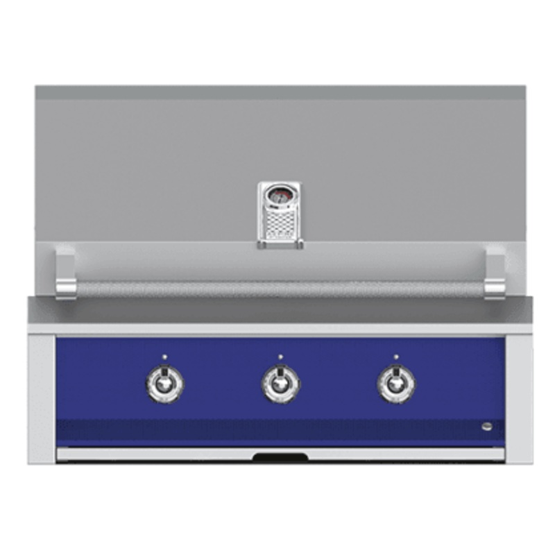 Hestan EAB36NGBU Aspire Series - 36" Natural Gas Built In Grill W/ U-Burners - Prince / Blue