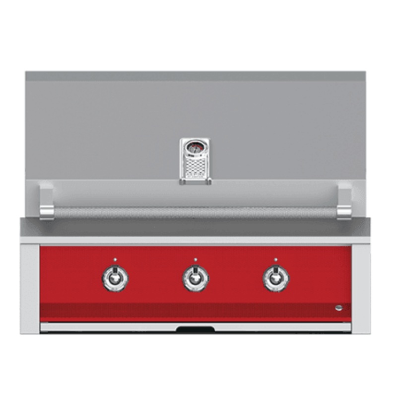 Hestan EAB36NGRD Aspire Series - 36" Natural Gas Built In Grill W/ U-Burners - Matador / Red