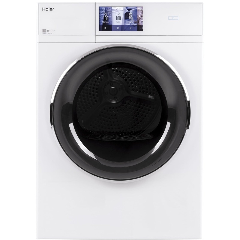 Haier QFD15ESSNWW 4.3 Cu.Ft. Capacity Smart 24" Frontload Electric Dryer With Stainless Steel Basket