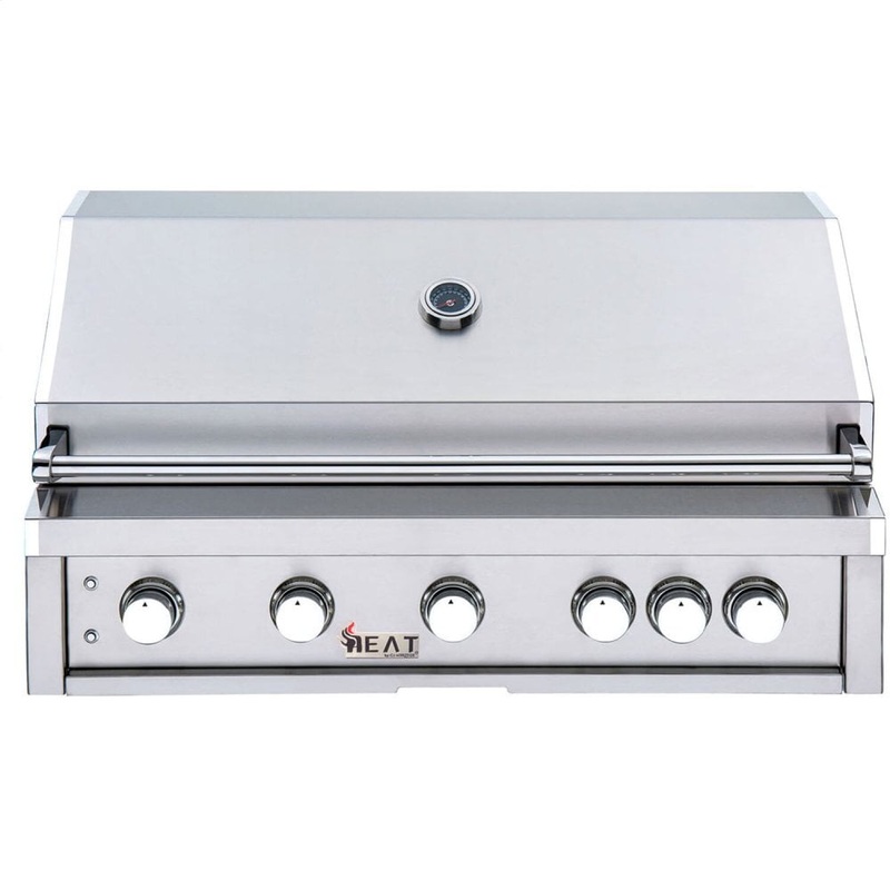 Heat Grills HTGR405NG Heat 40" 5-Burner Gas Grill W/ Infrared Burner - Ng
