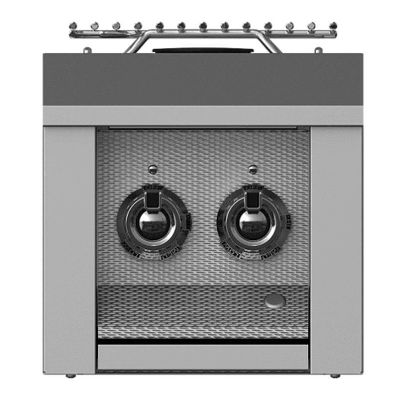 Hestan AEB122NGRD Aspire Series - Natural Gas 12" Double Side Burner - Matador / Red