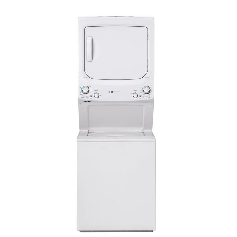 Ge Appliances GUD27EESNWW Ge Unitized Spacemaker Energy Star 3.9 Cu. Ft. Capacity Washer With Stainless Steel Basket And 5.9 Cu. Ft. Capacity Electric Dryer
