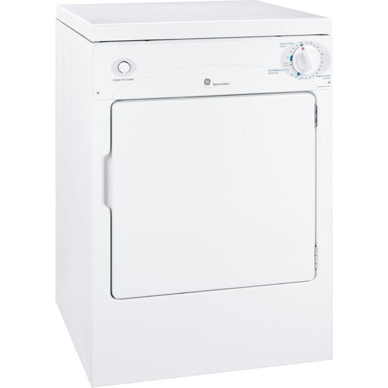 Ge Appliances DSKP333ECWW Ge Spacemaker 120V 3.6 Cu. Ft. Capacity Portable Electric Dryer
