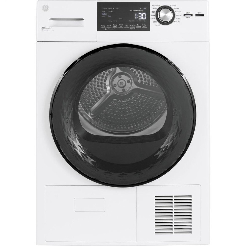 Ge Appliances GFT14ESSMWW Ge 24" 4.1 Cu.Ft. Front Load Ventless Condenser Electric Dryer With Stainless Steel Basket