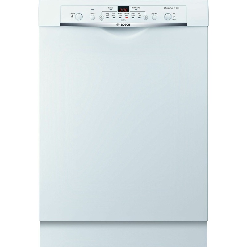 Bosch SHE3AR72UC Ascenta Recessed Hndl, 6/2 Cycles, 50 Dba, Adj Rack - Wh