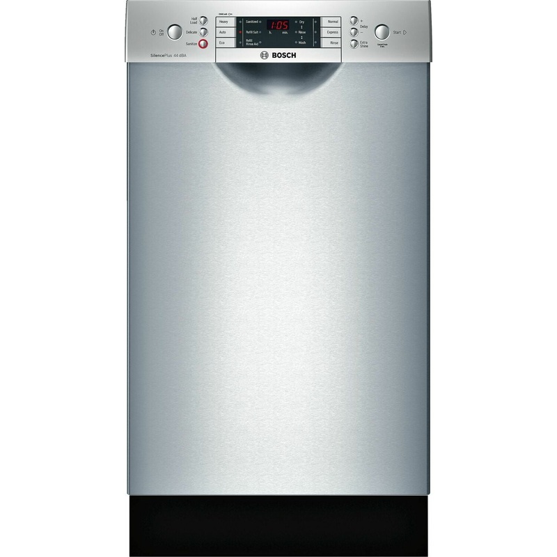 Bosch SPE68U55UC Ada 18" 800 Series Recessed Hndl, 6/5 Cycles, 3Rd Rck, 44 Dba, Rckmatic,10 Pl Stgs - Ss