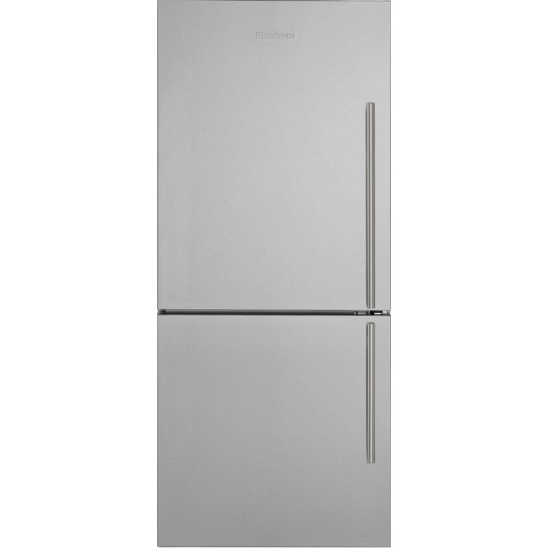 Blomberg Appliances BRFB1812SSLN 30" Bottom Freezer/Fridge 18 Cu Ft, Wrapped Stainless Doors, Stainless Handles, Left Hinge
