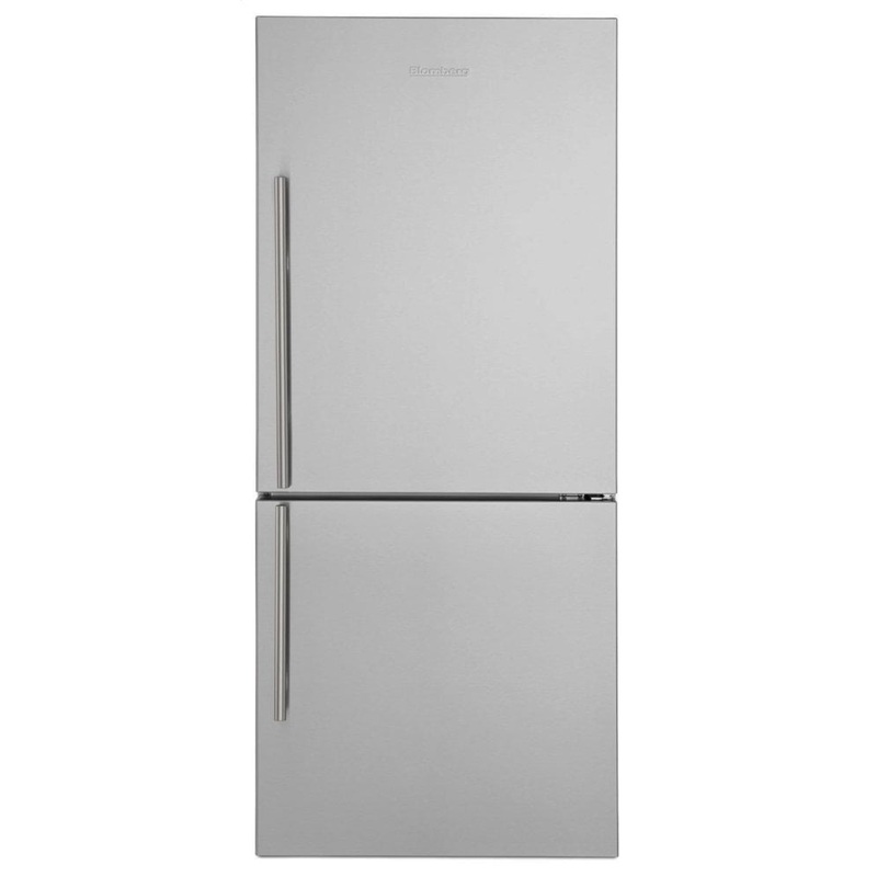 Blomberg Appliances BRFB1812SSN 30" Bottom Freezer/Fridge 18 Cu Ft, Wrapped Stainless Doors, Stainless Handles, Right Hinge