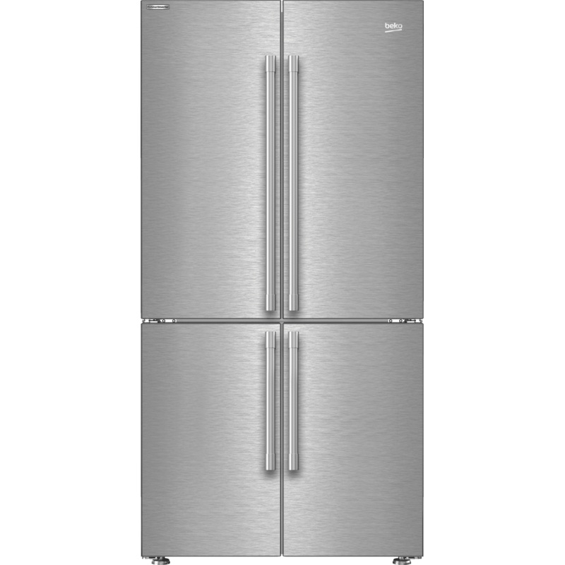 Beko BFFD3626SS 36" French Four-Door Stainless Steel Refrigerator With Auto Ice Maker, Water Dispenser