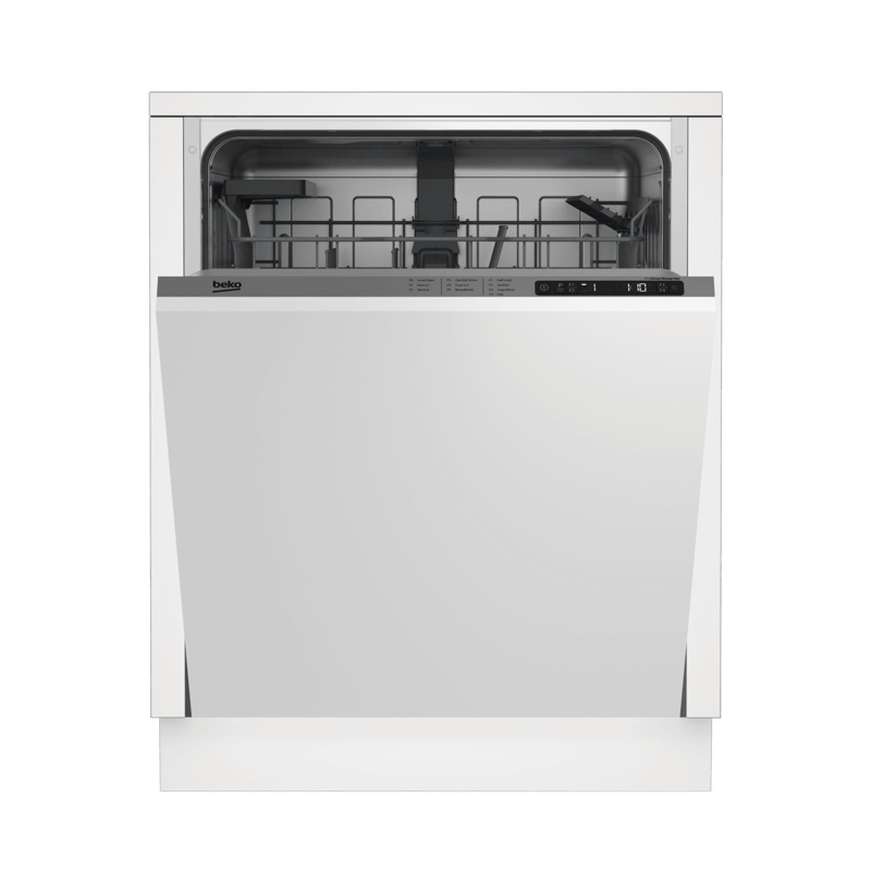 Beko DIN25401 Full Size Dishwasher, 14 Place Settings, 48 Dba, Fully Integrated Panel Ready