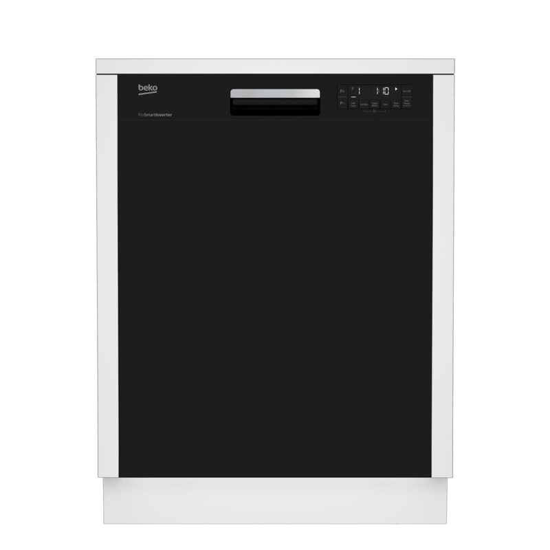 Beko DUT25401B Tall Tub Black Dishwasher, 14 Place Settings, 48 Dba, Front Control