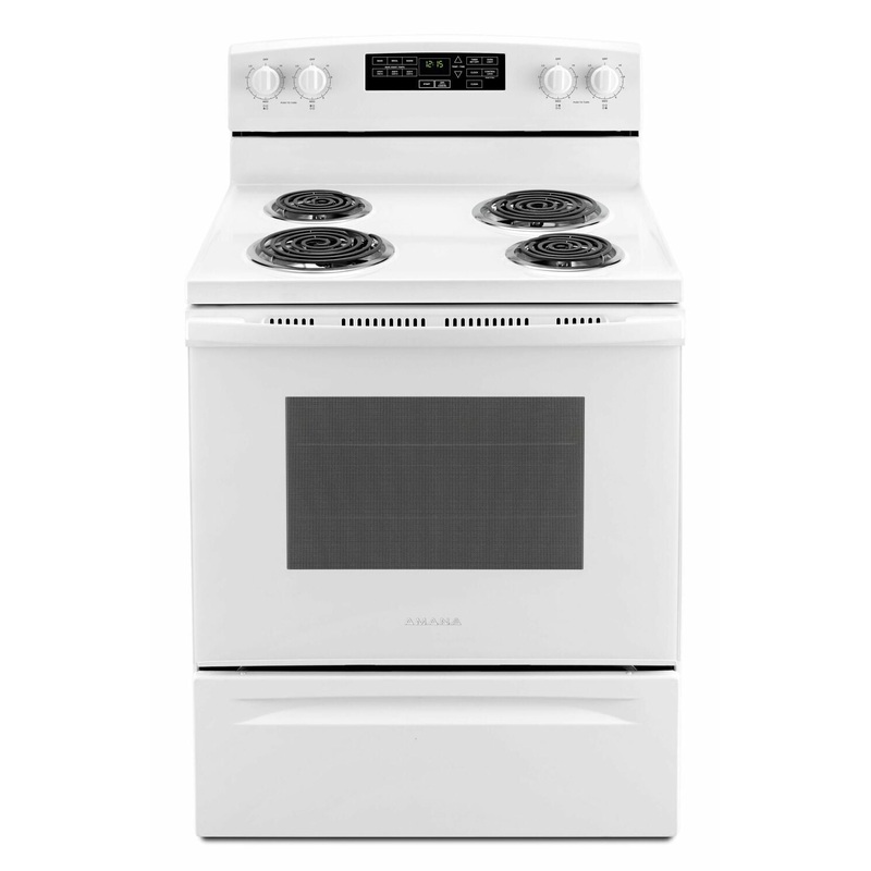 Amana ACR4503SFW 30-Inch Electric Range With Self-Clean Option - White