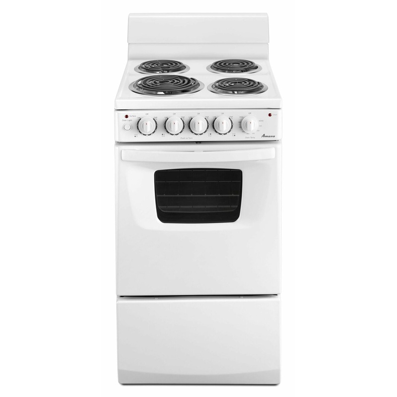 Amana AEP222VAW 20-Inch Electric Range Oven With Versatile Cooktop - White
