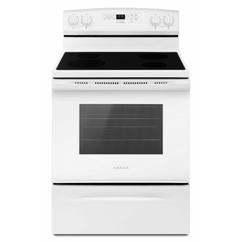 Amana AER6603SFW 30-Inch Electric Range With Self-Clean Option - White