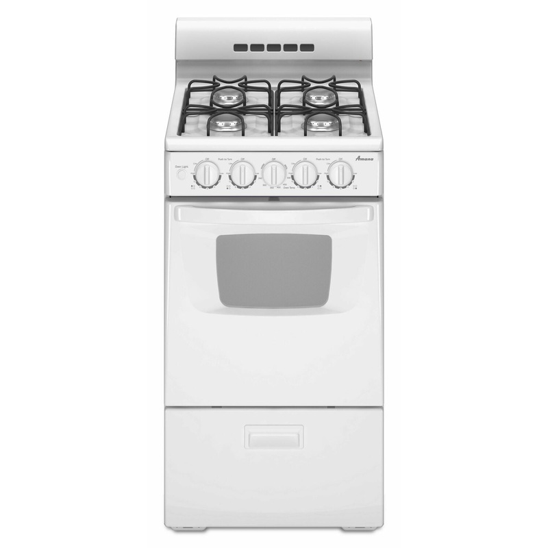 Amana AGG222VDW 20-Inch Gas Range With Compact Oven Capacity - White