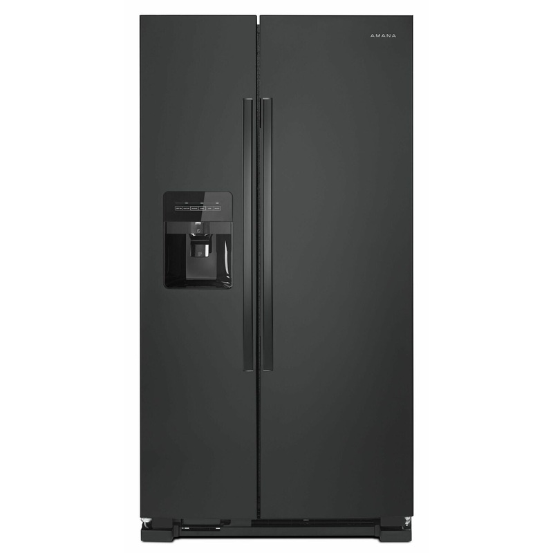 Amana ASI2175GRB 33-Inch Side-By-Side Refrigerator With Dual Pad External Ice And Water Dispenser - Black