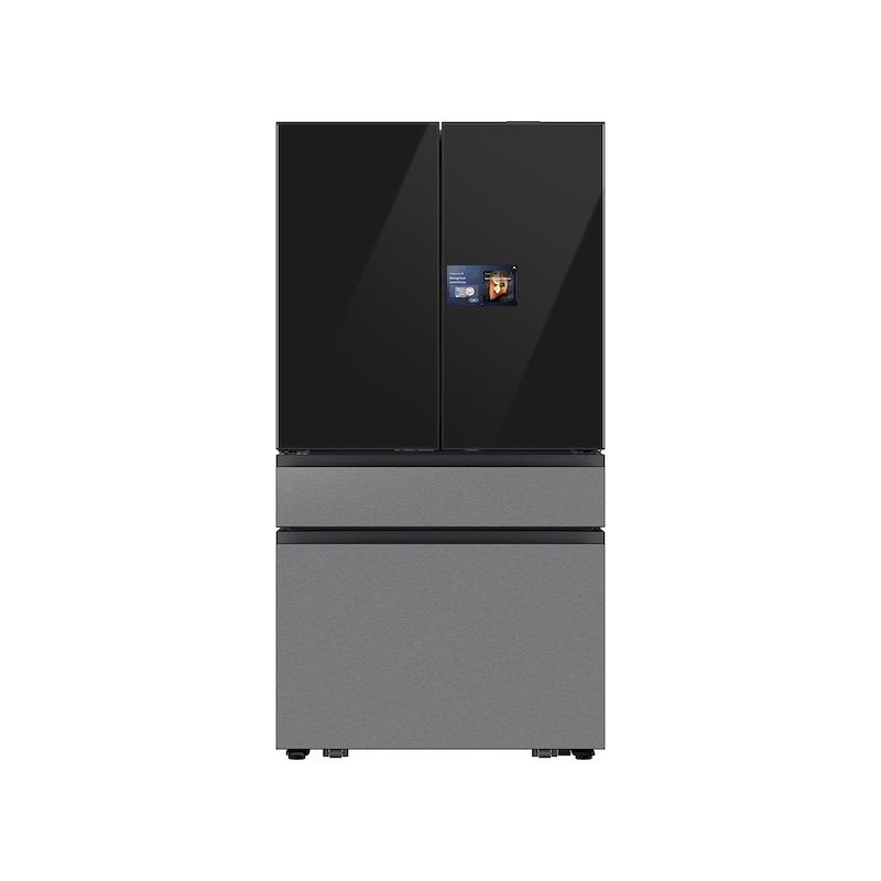 Samsung RF90F29BECRAA Bespoke 29 Cu. Ft. 4-Door French Door Refrigerator With Ai Home & Ai Vision Inside In Charcoal Glass And Stainless Steel
