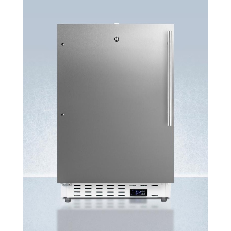 Summit ADA404REFSSHVLHD 20" Wide Built-In Healthcare All-Refrigerator, Ada Compliant