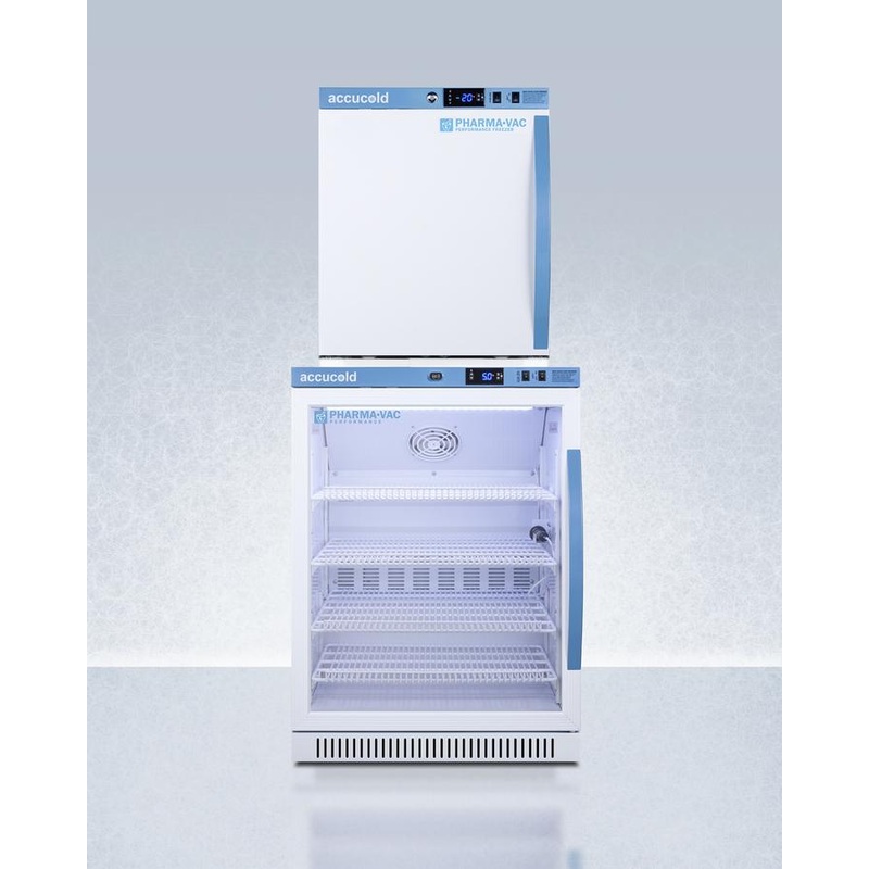 Summit ARG6PVAFZ1PVSTACKLHD 24" Wide Performance Series All-Refrigerator/All-Freezer Combination