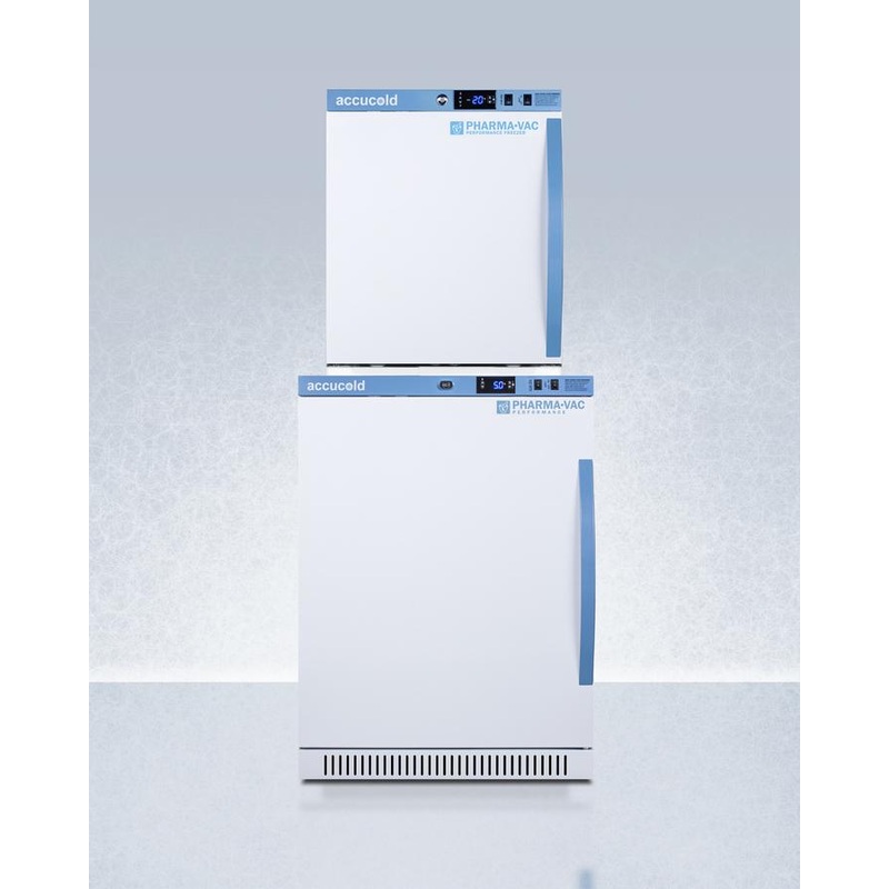 Summit ARS6PVAFZ1PVSTACKLHD 24" Wide Performance Series All-Refrigerator/All-Freezer Combination