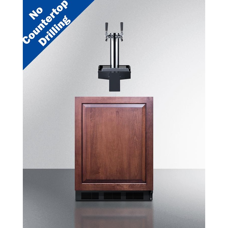 Summit SBC58BLIFFLTWCFADA 24" Wide Built-In Floating Tap Cold Brew Kegerator, Ada-Compliant