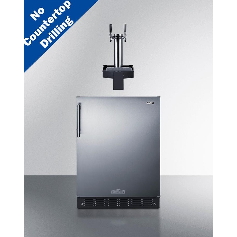 Summit SBC7BRSFLTWCFADA 24" Wide Built-In Floating Tap Cold Brew Kegerator, Ada-Compliant