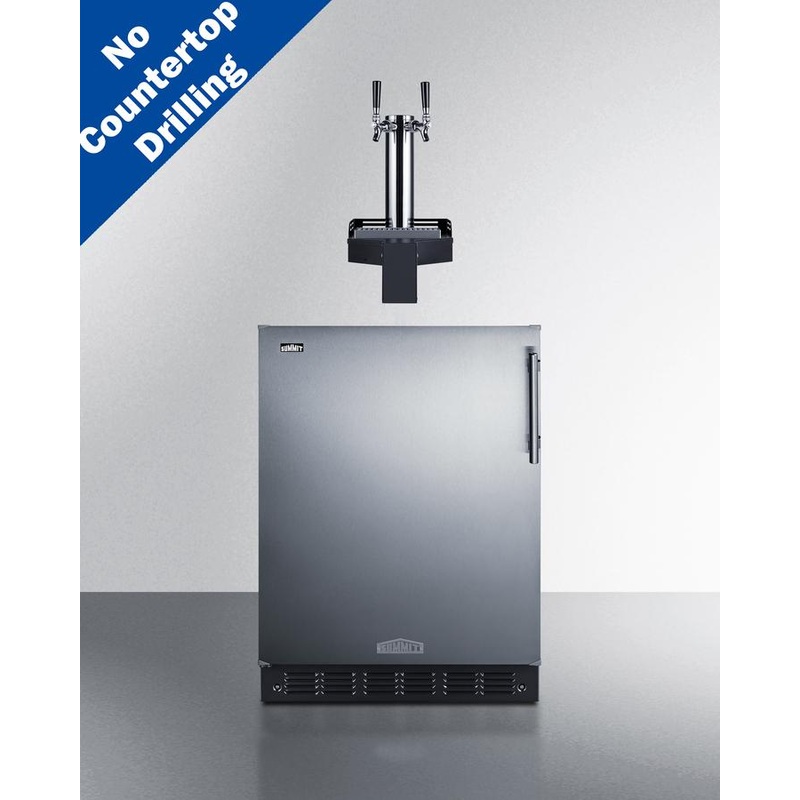 Summit SBC7BRSFLTWCFADALHD 24" Wide Built-In Floating Tap Cold Brew Kegerator, Ada-Compliant