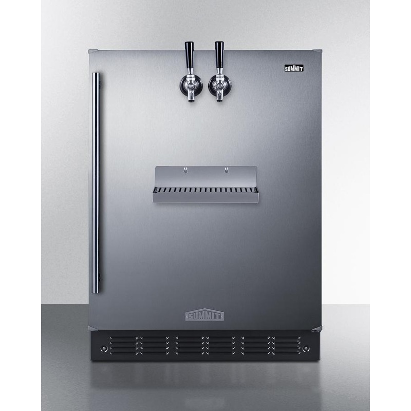 Summit SBC7BRSFRTPADA 24" Wide Front Tap Built-In Beer Kegerator, Ada-Compliant