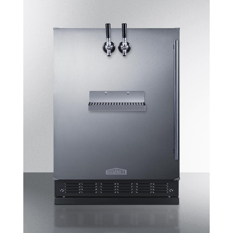 Summit SBC7BRSFRTPLHD 24" Wide Front Tap Built-In Beer Kegerator