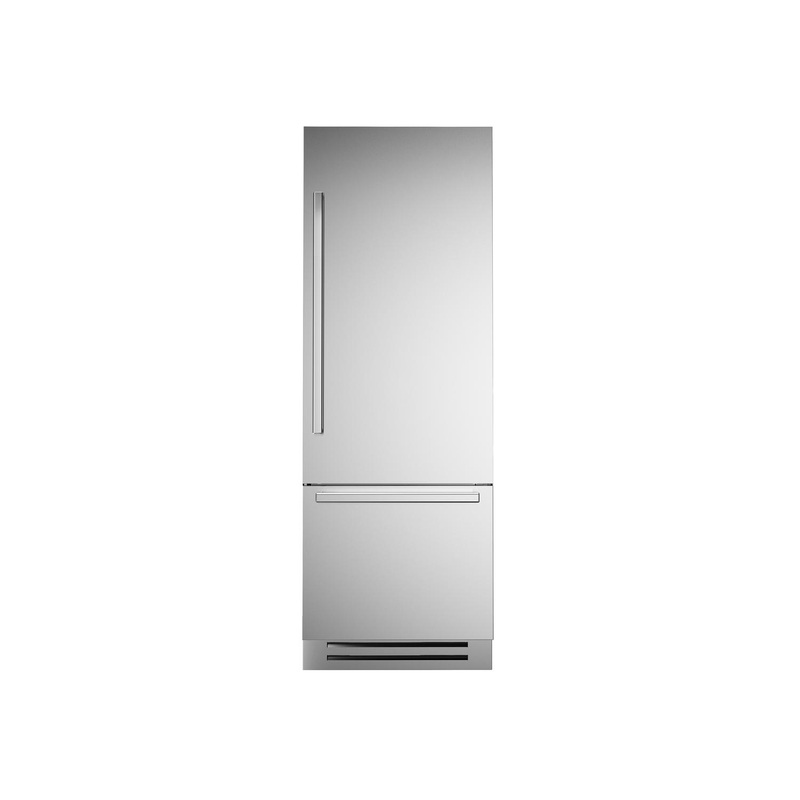 Bertazzoni REF30BMBIXRT 30 Inch Built-In Bottom Mount Refrigerator With Ice Maker, Stainless Steel Stainless Steel