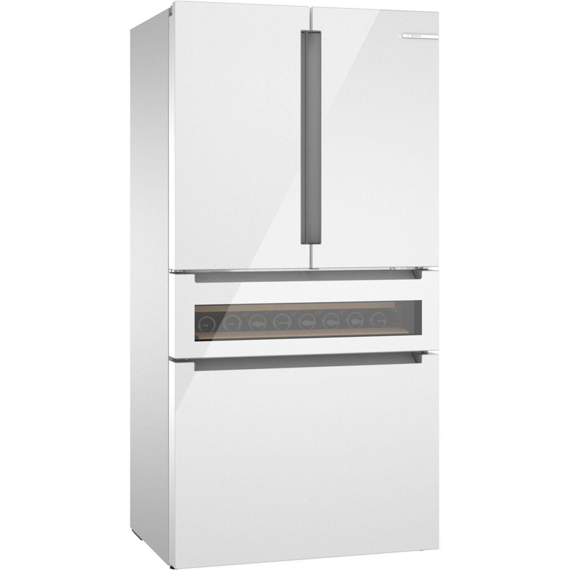 Bosch B36CL81ENW 800 Series French Door Bottom Mount Refrigerator, Glass Door 36" White