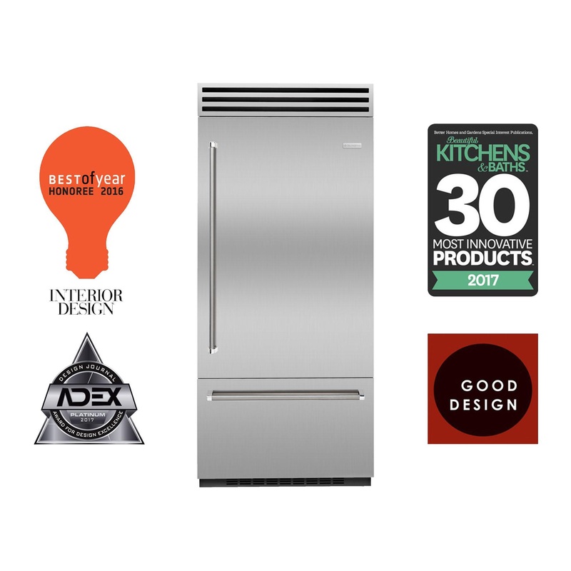 Bluestar BBB36R3 36" Pro Built-In Refrigerator/Freezer Right Hinge