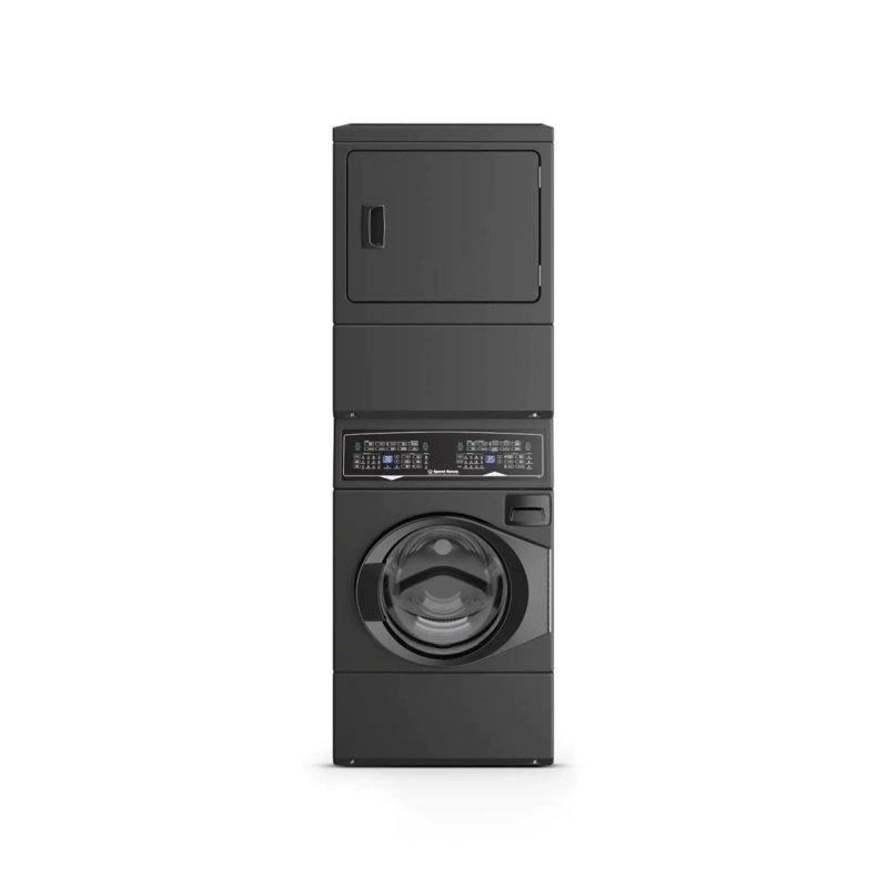 Speed Queen SF7007BE Sf7 Stacked Washer - Electric Dryer With Pet Plus Sanitize Fast Cycle Times 5-Year Warranty