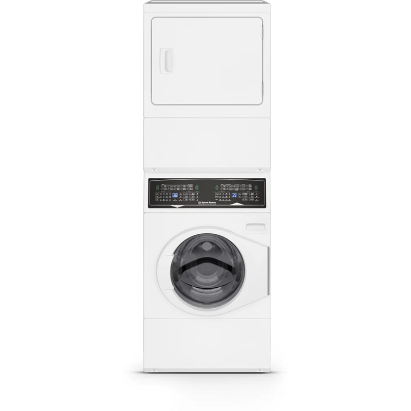 Speed Queen SF7007WG Sf7 Stacked White Washer - Gas Dryer With Pet Plus Sanitize Fast Cycle Times 5-Year Warranty