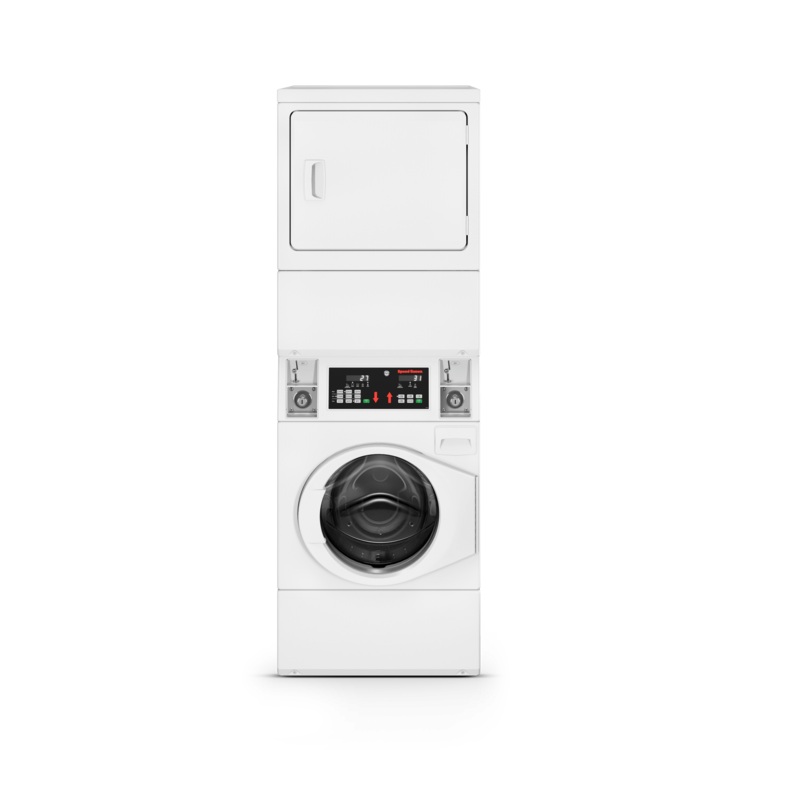 Speed Queen SV6000WG Light Commercial Coin Drop Front Control Stack Washer-Dryer - Gas