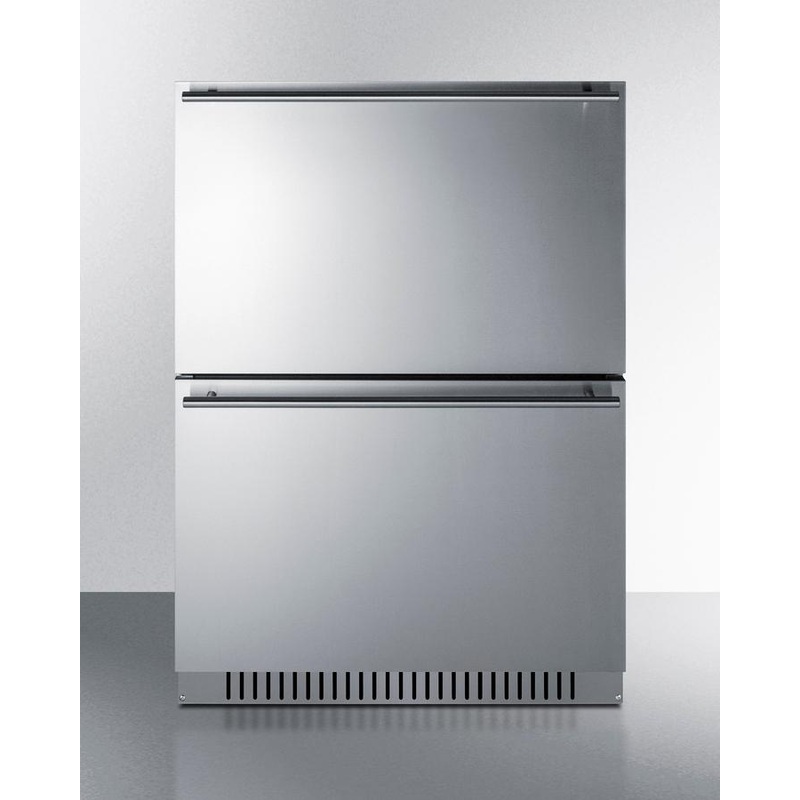 Summit ADFD243CSS 24" Wide 2-Drawer All-Freezer, Ada Compliant