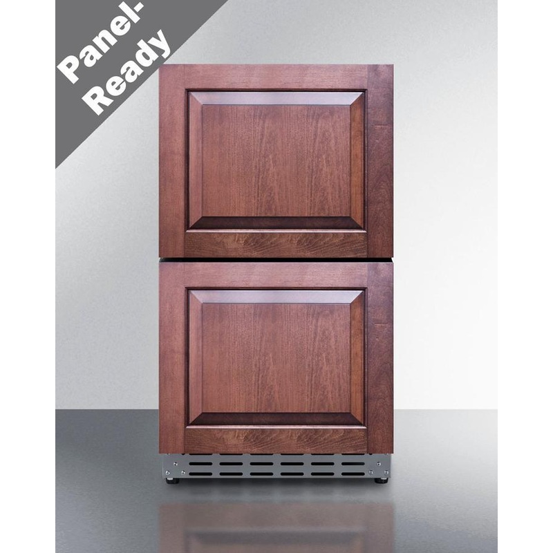 Summit ADRD18PNR 18" Wide 2-Drawer All-Refrigerator, Ada Compliant (Panels Not Included)