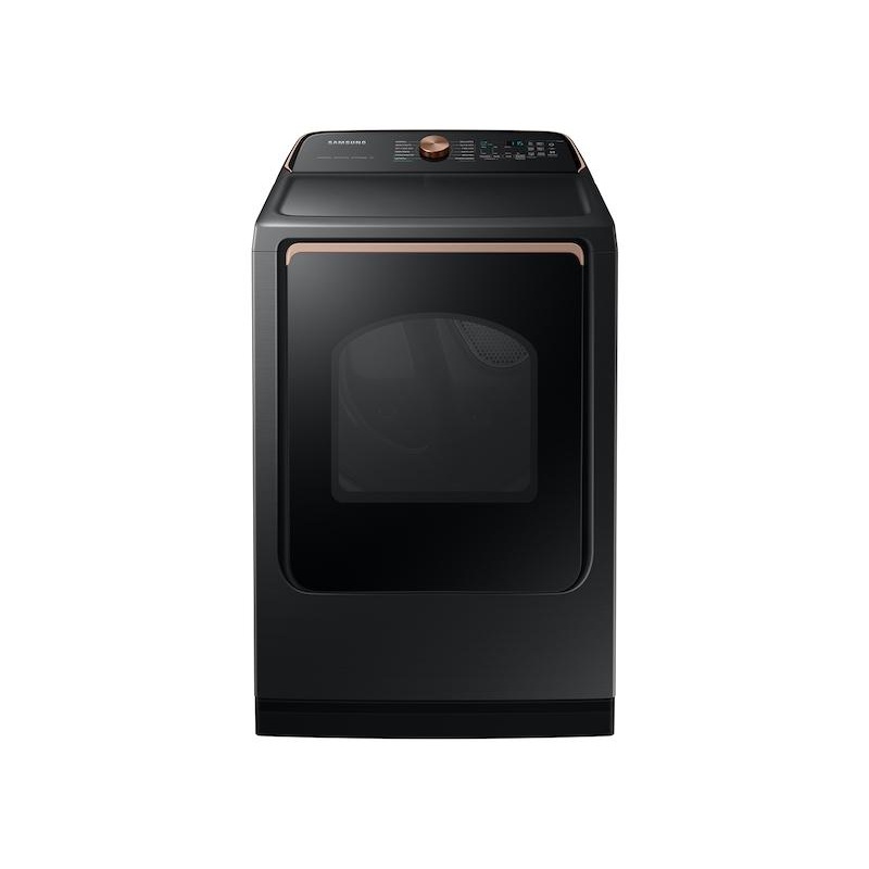 Samsung DVE54CG7550V 7.4 Cu. Ft. Smart Electric Dryer With Pet Care Dry And Steam Sanitize+ In Brushed Black
