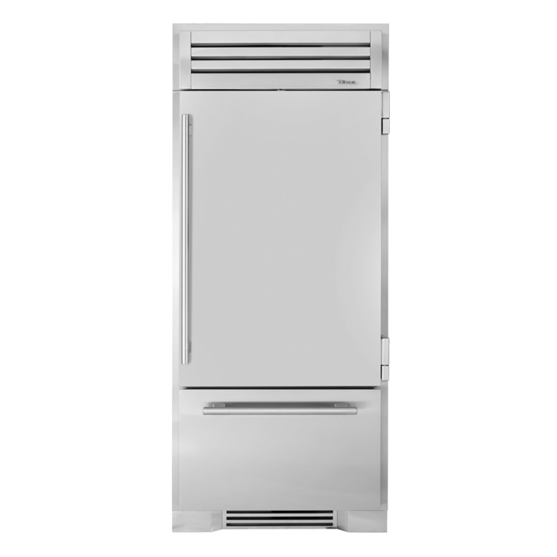 True Residential TR36RBFRSSA 36 Inch Solid Stainless Door Right Hinge Refrigerator With Bottom Freezer